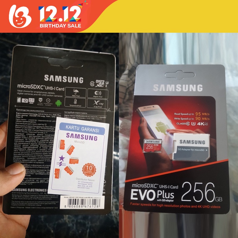 Thẻ nhớ TF Samsung micro SD 32G 64G 128G 256G 512G Class 10 Evo Plus