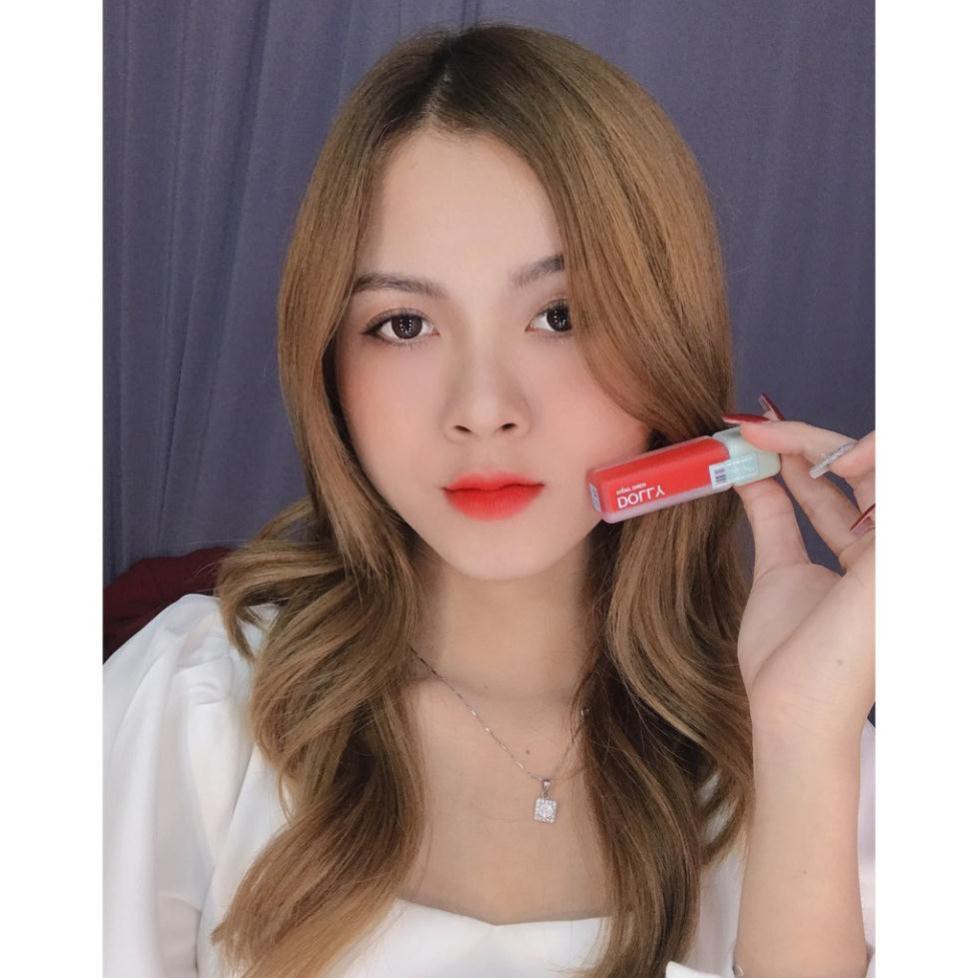 [02 Cam Đỏ] Son Kem Lì Dolly Super Matte Không Chì Màu Cam Đỏ Tách Sét | BigBuy360 - bigbuy360.vn