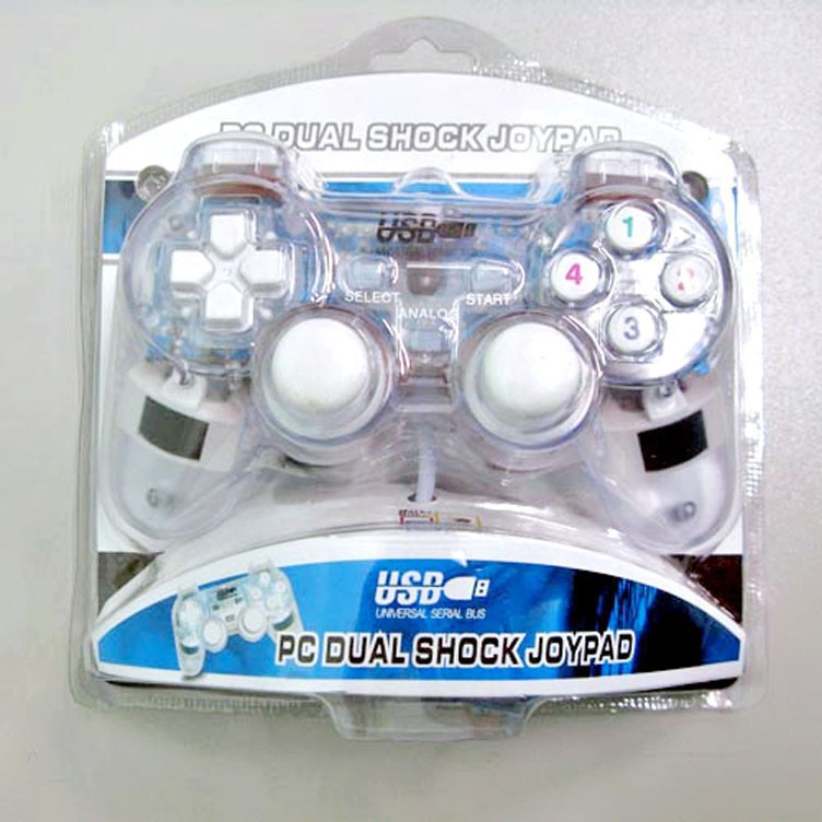 Tay cầm game đơn cho PC có rung đèn Led lộ máy chơi game cực tốt SU01