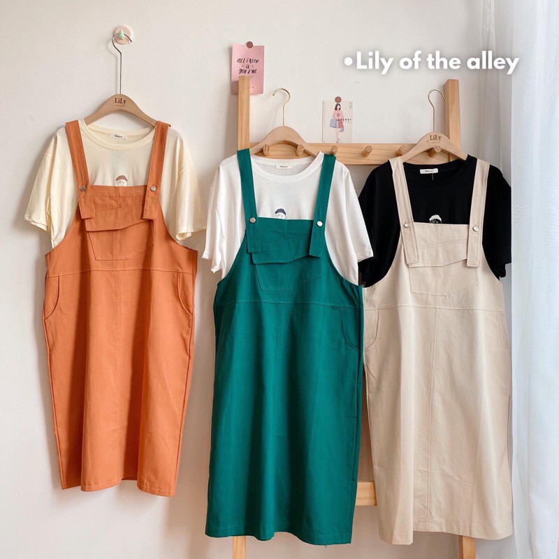 Váy yếm thô túi nắp lệch