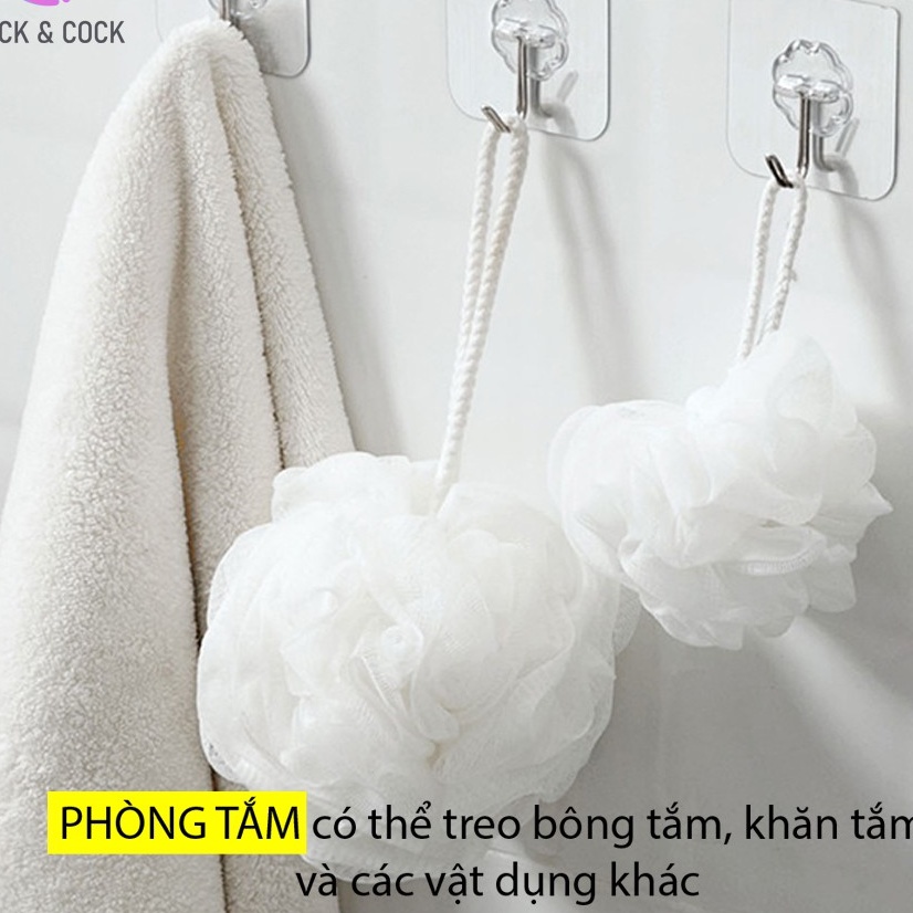 [Deal 1k] Móc dán tường đa năng Pulito nhỏ gọn trong suốt, chịu lực tốt, đô dính tốt, đầu xoay 180 độ tiện lợi-PulitoVN