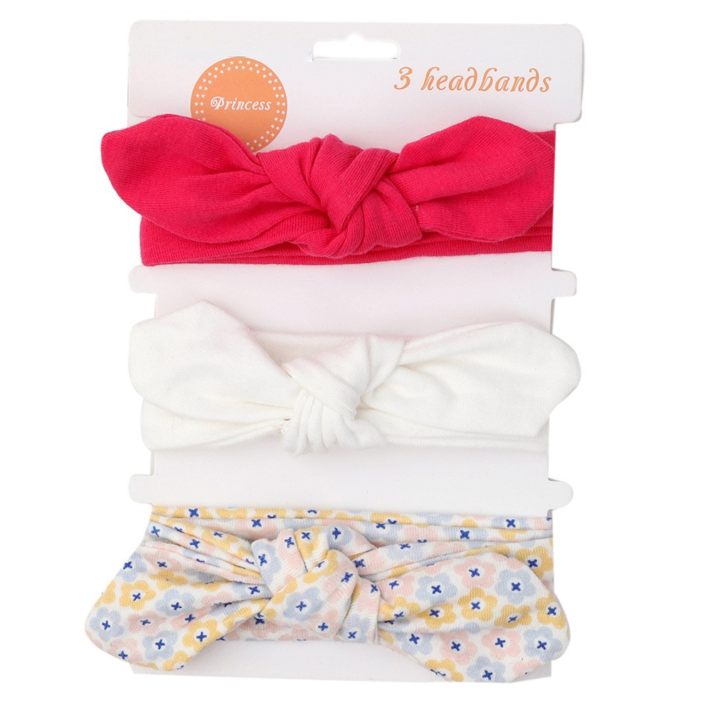 [HÀNG CHUẨN] Set 3 Turban ChicBaby Xinh Xắn Cho Bé Gái 0-3 Tuổi