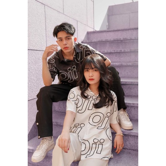 Áo Sơ Mi Tay Ngắn Unisex Cổ Bẻ Phong Cách Hàn Quốc Freesize