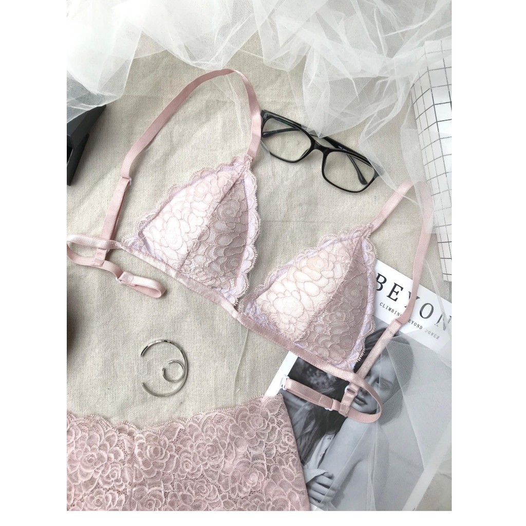 Đồ lót nữ đùi nude có mút mỏng Nội y nữ sexy nóng bỏng gợi cảm thiết kế cao cấp vải ren gồm cả quần lót và áo lót | BigBuy360 - bigbuy360.vn