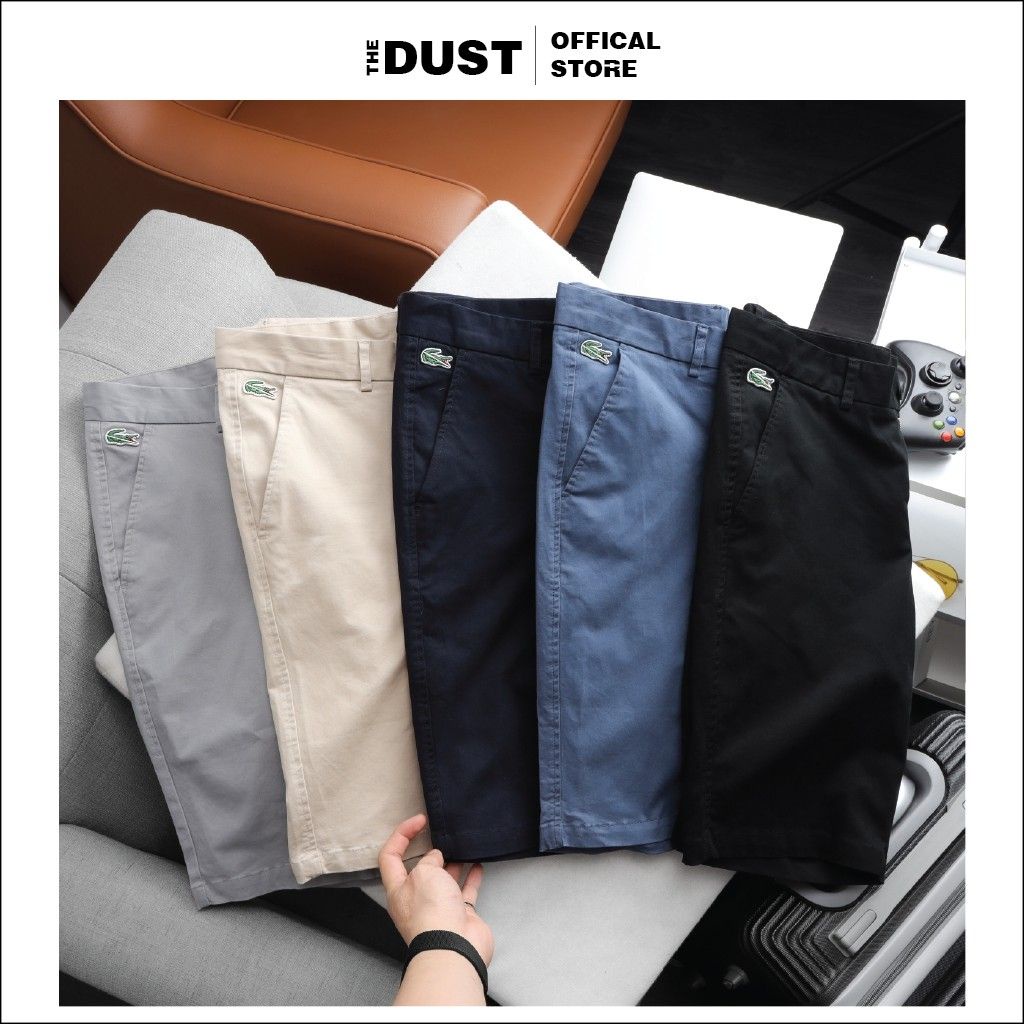 Quần short kaki nam cao cấp, quần sooc nam vải kaki dày dặn, form slimfit co giãn nhẹ LCT KC