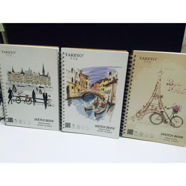 SỔ VẼ TAKEYO A4❤️ 50 tờ (20CMX30CM) vẽ được tất cả các chất liệu