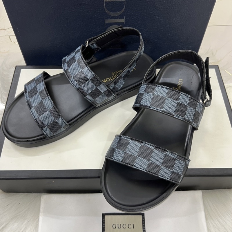 Dép tông nam chữ TT mới nhất xanh ( kèm video thật) Hậu ô vuông Xanh