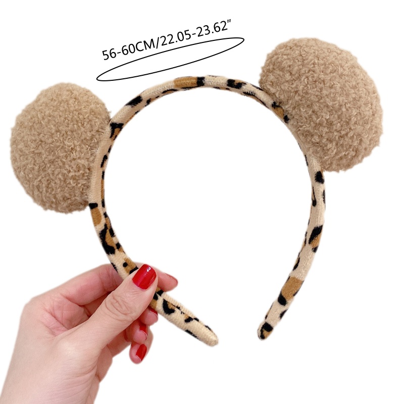 Băng Đô Tai Gấu Họa Tiết Da Báo Dễ Thương