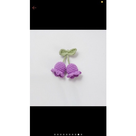 Móc hoa chuông bằng len làm móc khoá, trang trí nhà