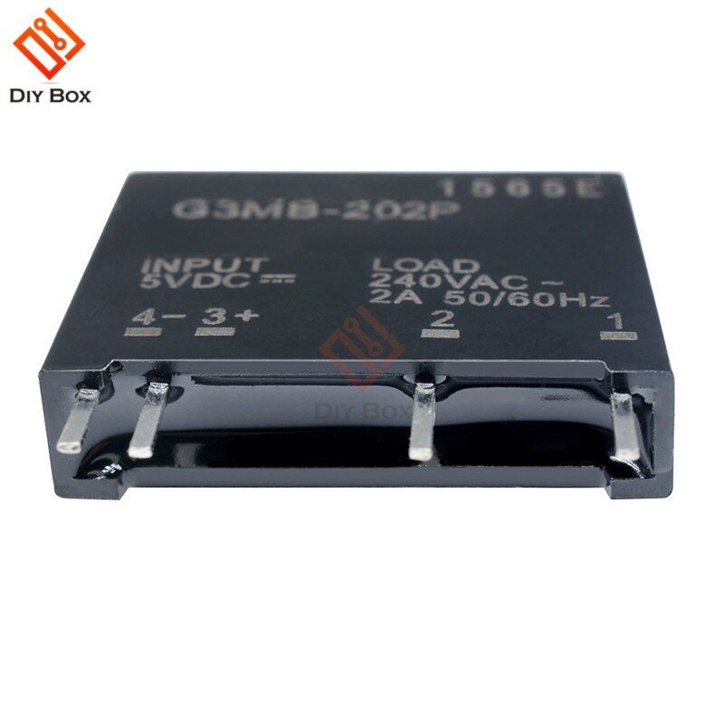 5Pcs 5V 12V DC-AC Solid State Relay Module G3MB-202P G3MB 202P PCB SIP SSR AC 240V 2A Snubber Circuit Resistor Relay Switch