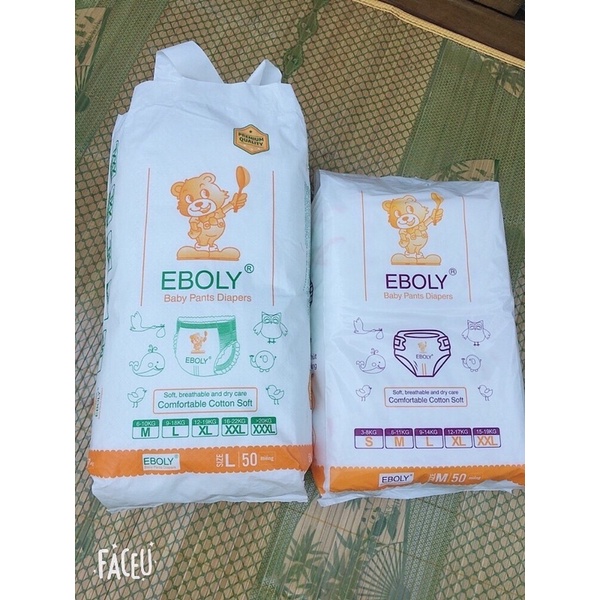 Combo 2 bịch bỉm EBOLY xuất Nhật 100M/100L/ 100XL/100XXL