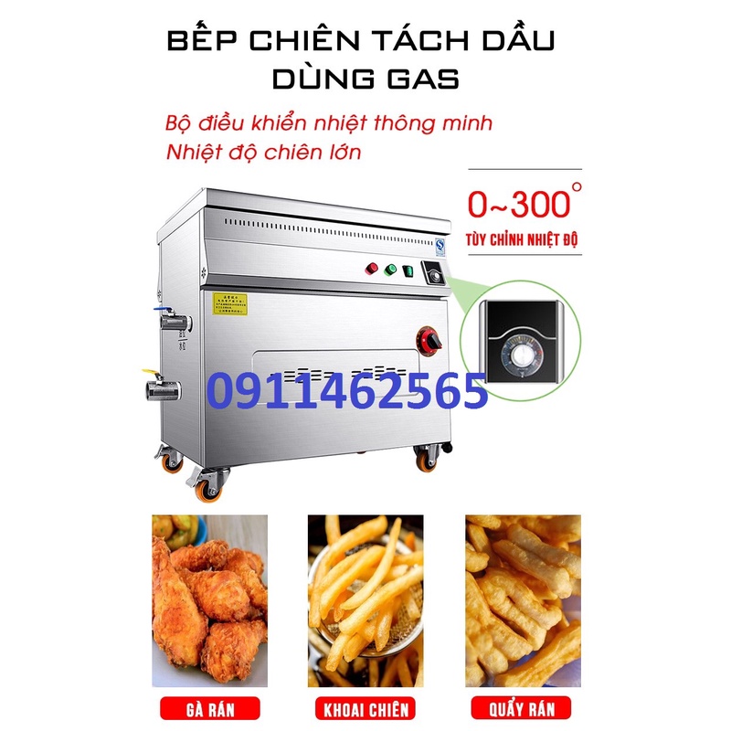 bếp chiên tách dầu dùng gas 35 lít-bảo hành 1 năm