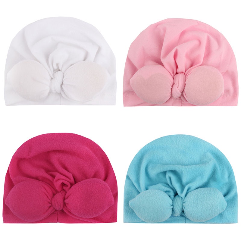 Mũ Turban Trùm Đầu Giữ Ấm Mùa Đông Cho Bé Sơ Sinh