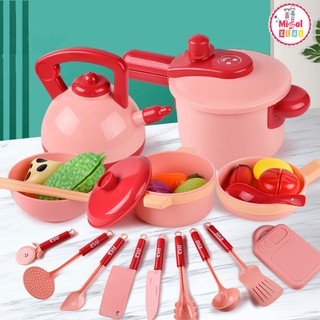 Đồ chơi cho bé gái bộ đồ chơi nấu ăn cho bé gái 16 chi tiết xuất Hàn Quốc cực hịn - Misolkids by huong274
