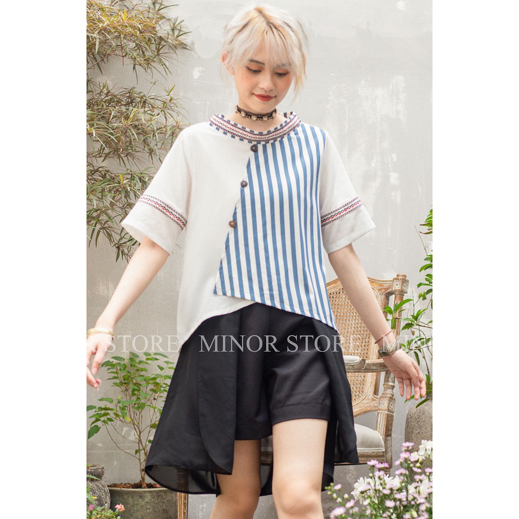 ÁO SƠ MI KIỂU PHỐI REN [MINOR IRENE]