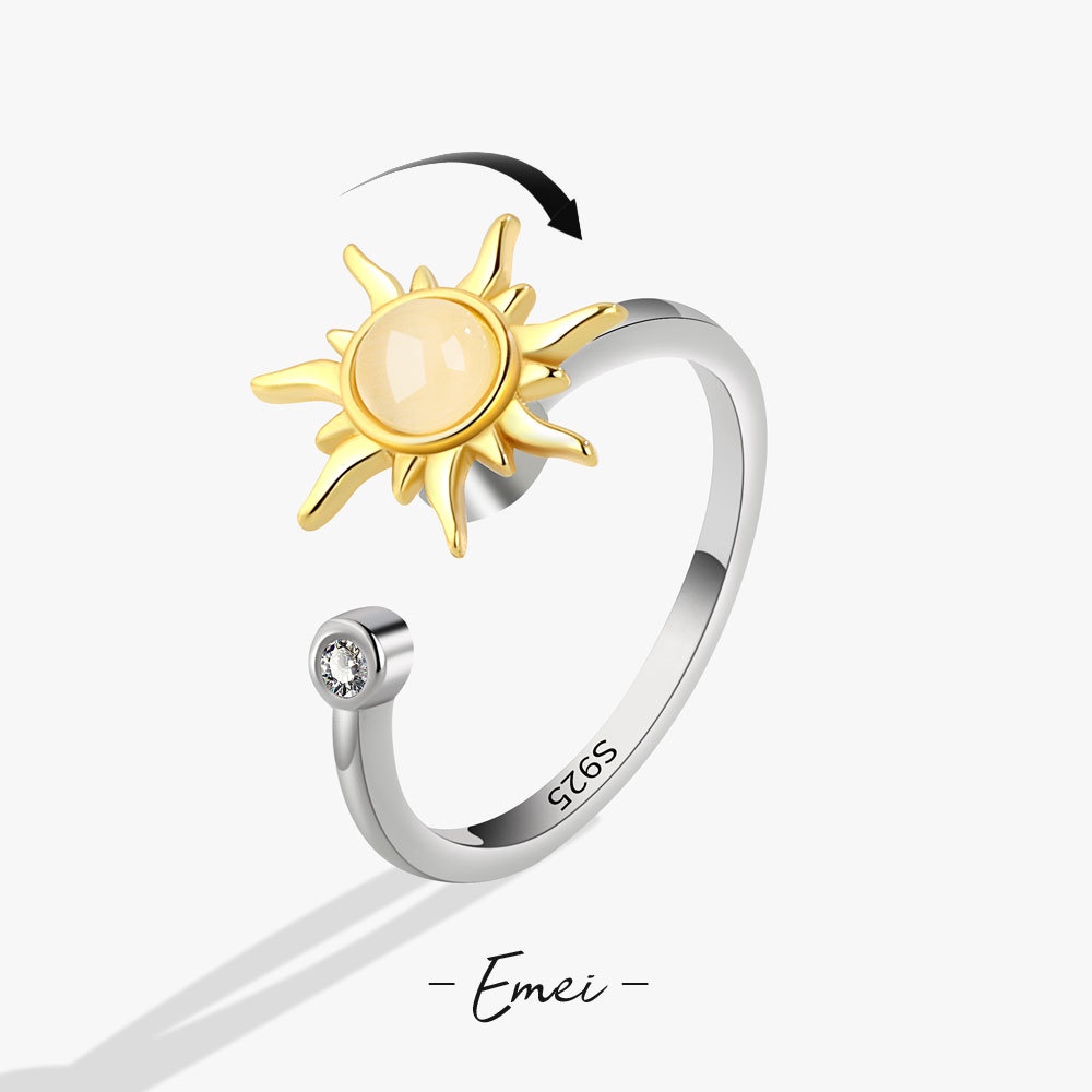 Nhẫn Xoay Hình Hoa Hướng Dương Giảm Căng Thẳng