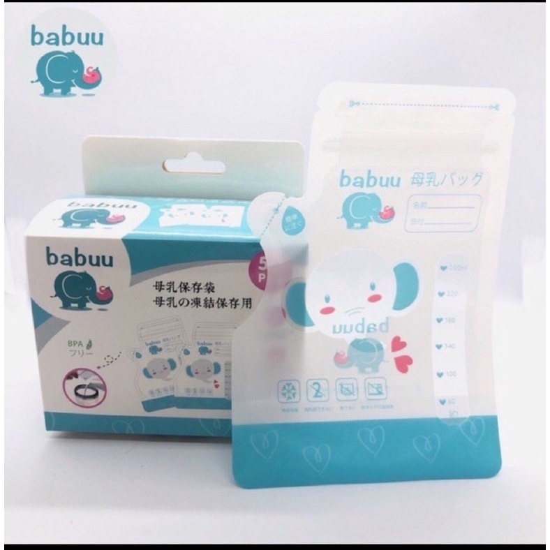  Hộp 50 túi trữ sữa 250ml Babuu Nhật Bản