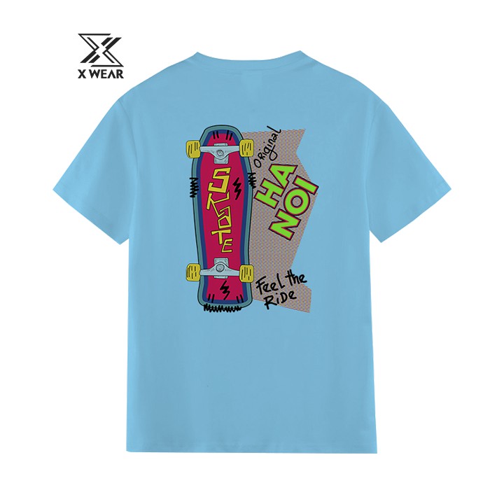 Áo Thun Unisex Nam Nữ HANOI  Cotton 100% co giãn 4 chiều tay lỡ TS22