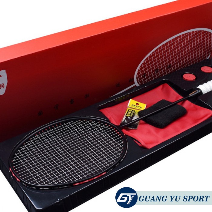 Vợt cầu lông tấn công Guangyu 4U Bản Super carbon thứ cấp tăng cường lực 32 pound full phụ kiện và hộp đựng - V03