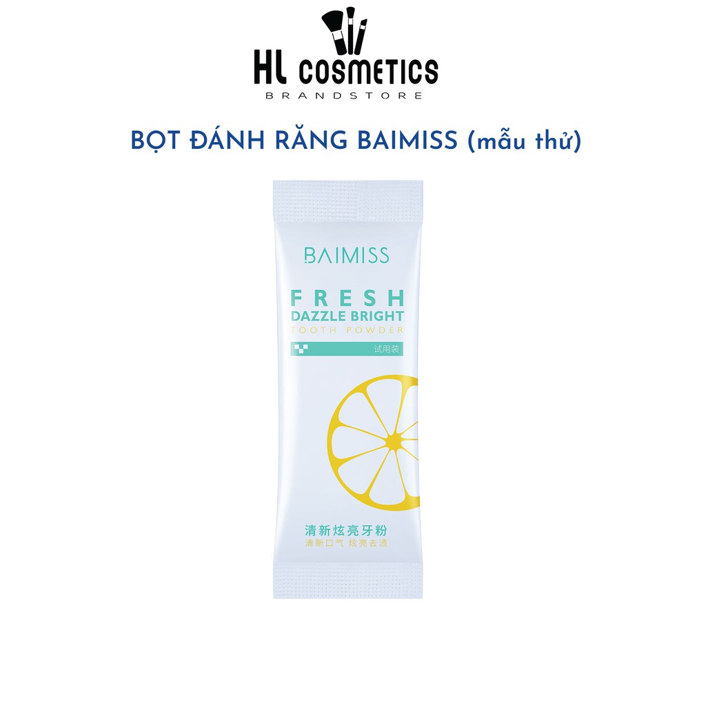 MẪU THỬ  Bột Làm Trắng Răng BAIMISS, Chăm Sóc Răng Miệng &amp; Làm Hơi Thở Thơm Mát 1.5g BMYR76