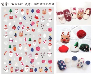 sticker noel dán móng tay nail hot mới