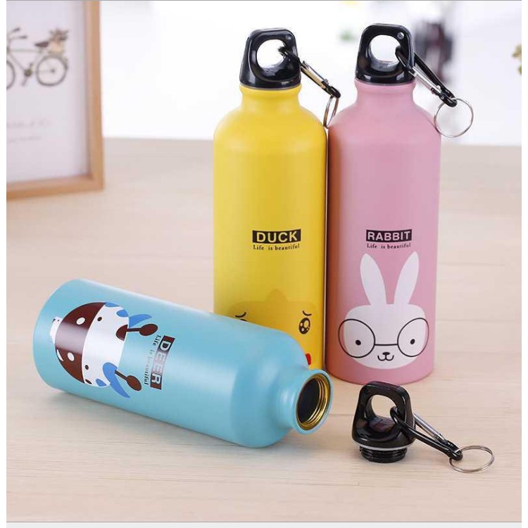 Bình Nước - Bình Giữ Nhiệt Thể Thao 500ml Họa Tiết Hoạt Hình, Đi Học, Đi Làm, Dã Ngoại 4041