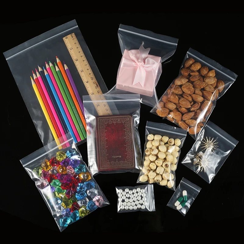 Set 100 Túi Zip Dày Trong Suốt Tái Sử Dụng Được