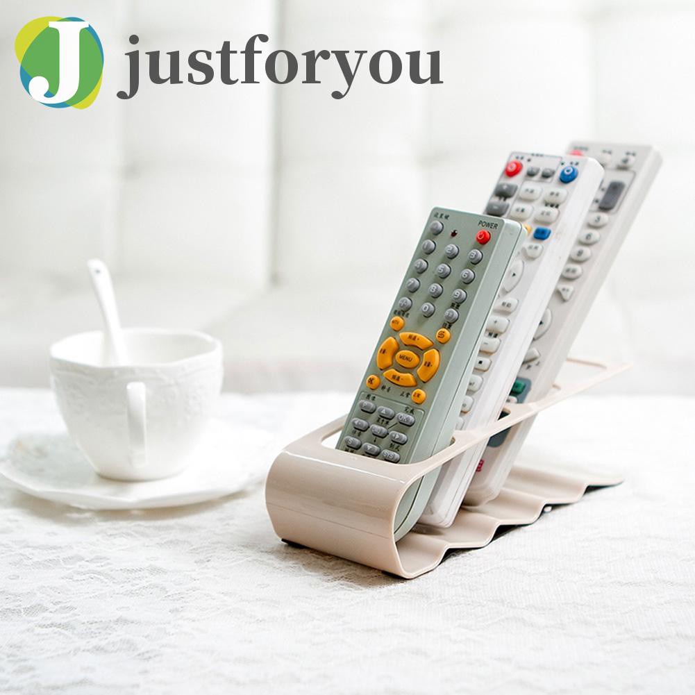 Justforyou2 Practical Wrinkled 4 Section Home Appliance Remote Control Stand Holder