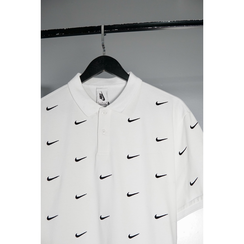 Áo thun Polo Nike Full Logo Thêu Nam Nữ Cổ Bẻ - Vải Vải Cá Sấu Cotton Lacoste Trẻ Trung