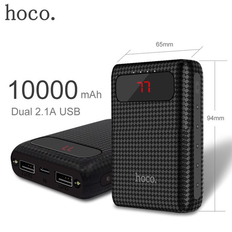 Pin dự phòng Hoco B20 10000mAh - Màn LCD Báo % Pin (Chính Hãng - Bảo hành 6 tháng)