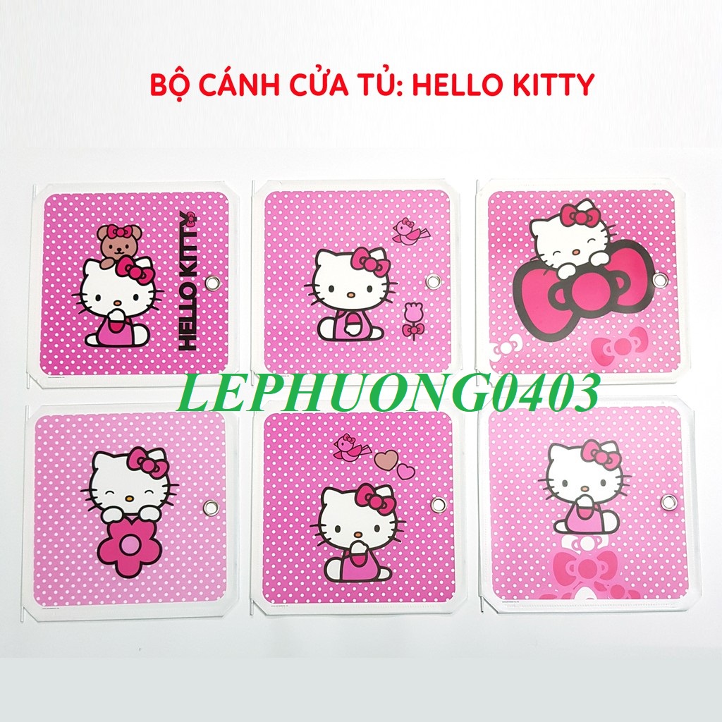 BÁN LẺ TỪNG TẤM NHỰA CỬA TỦ LẮP GHÉP HÌNH MÈO, HÌNH DOREMON, HÌNH KITTY ĐA NĂNG SIZE 35X35CM