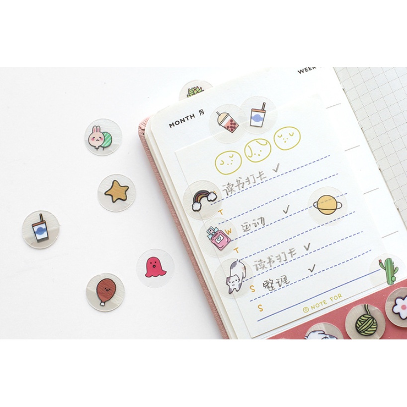 Sticker hình dán dễ thương sáng tạo nhãn dán sổ trang trí dễ thương phong các Hàn Quốc siêu đáng yêu