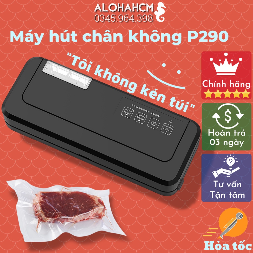 Máy Hút Chân Không Hàn Miệng Túi Tự Động KAW K-29 (P290) - Chính Hãng - Không Kén Túi - Lực Hút Mạnh 220W - BH 12 Tháng