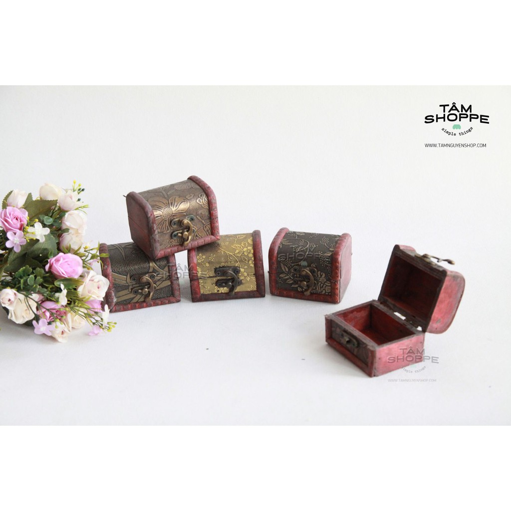 Rương cổ Vintage mini No.9 TAN