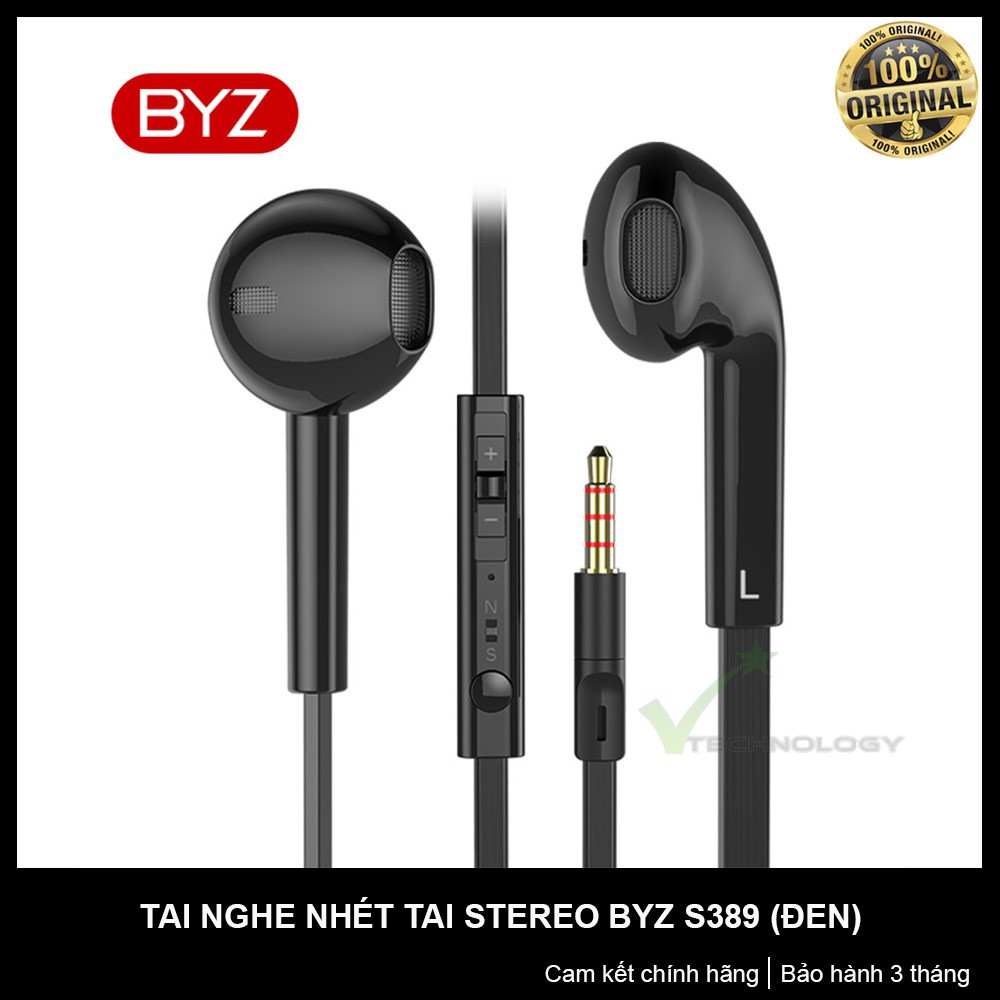 CHÍNH HÃNG, NGUYÊN SEAL] Tai nghe nhét tai stereo BYZ S389 hộp nguyên seal