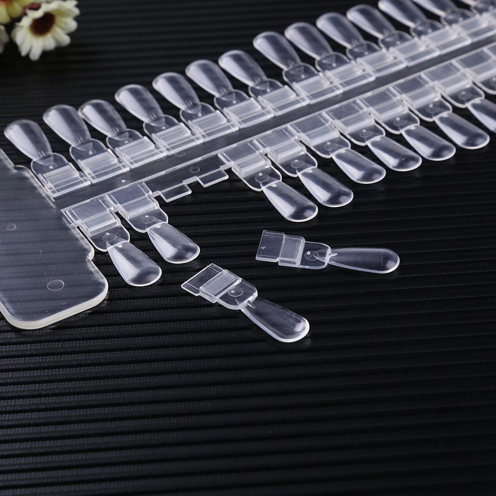 Set 36 móng tay giả màu trắng/ trong suốt trưng bày sơn móng tiện dụng