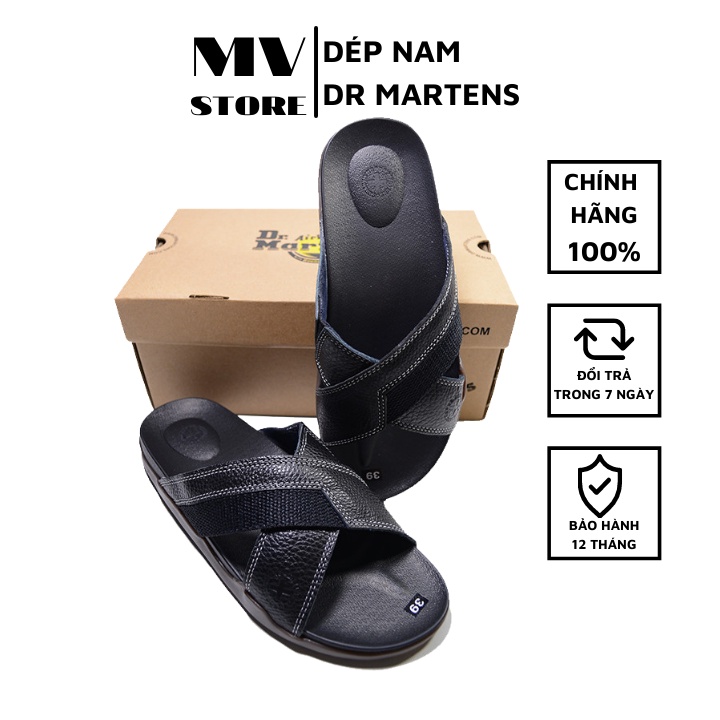 Dép nam quai ngang, Dép dr martens Thái Lan cao cấp full hộp - Dr19 - MV-Storee