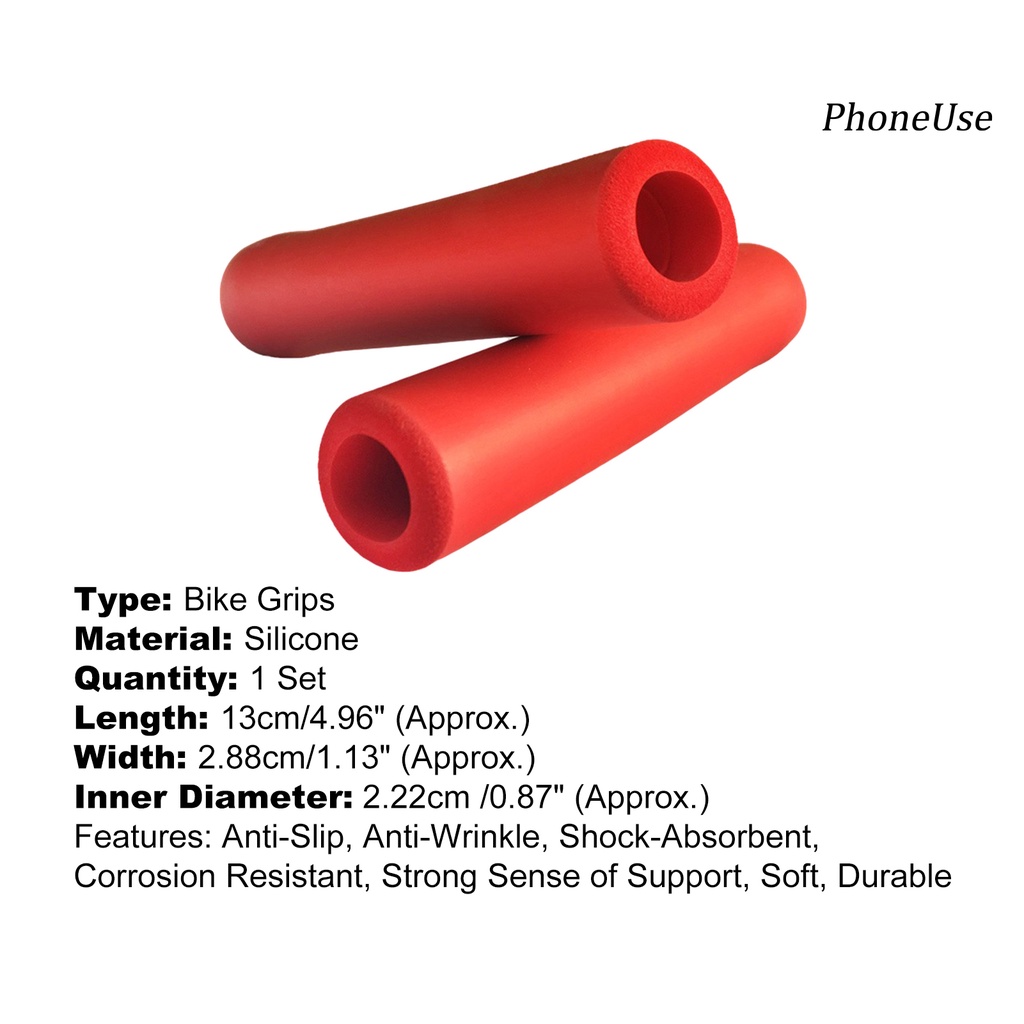 Vỏ bọc tay cầm xe đạp điện thoại bằng silicon mềm chống trượt thoải mái