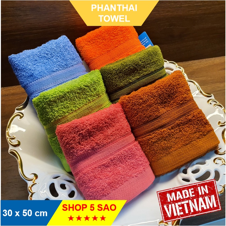 Khăn mặt đơn sắc 100% cotton 30x50cm #khanmat #khanbong #chuhai