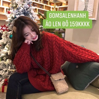 Áo len dài tay đỏ