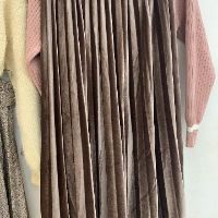 CHÂN VÁY NHUNG XẾP LY - ẢNH THẬT