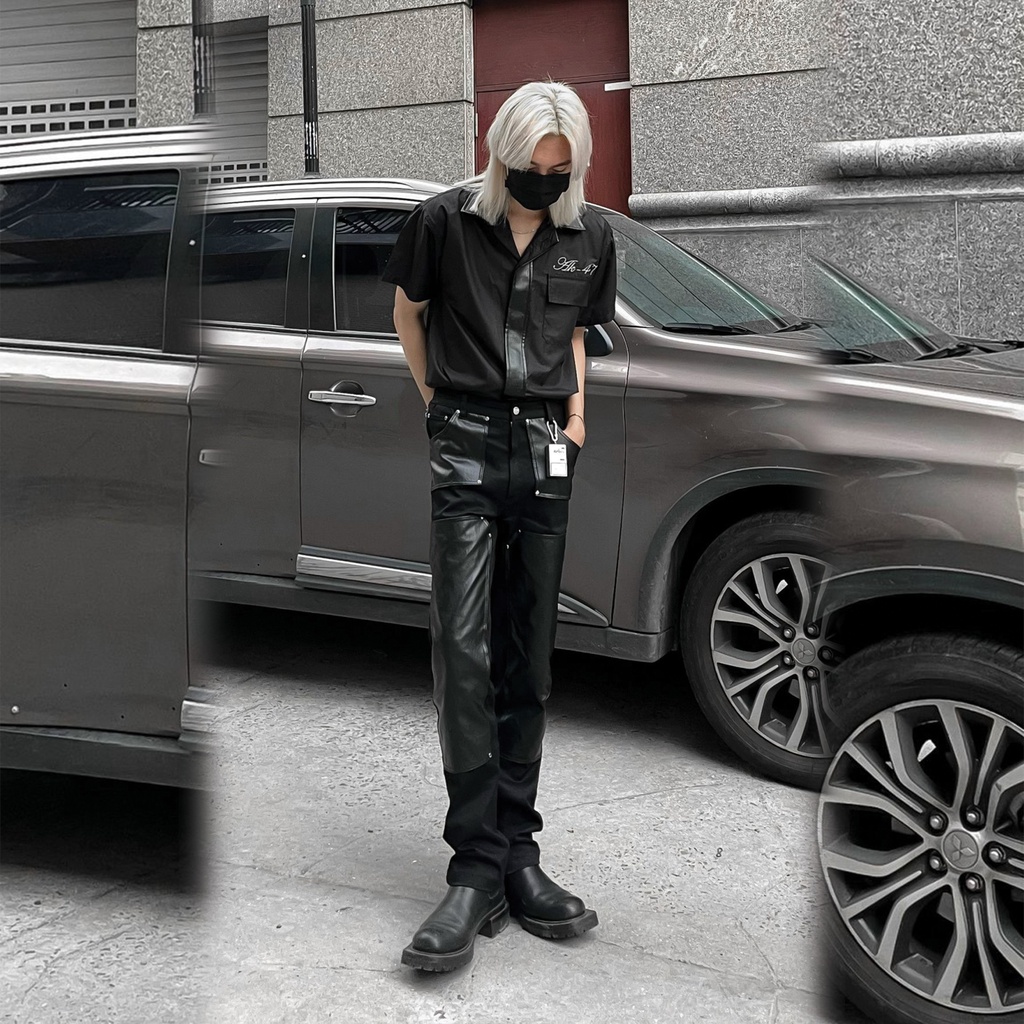 Quần Jean gối da - Double Leather Knee Jean - Ak 47 Republic