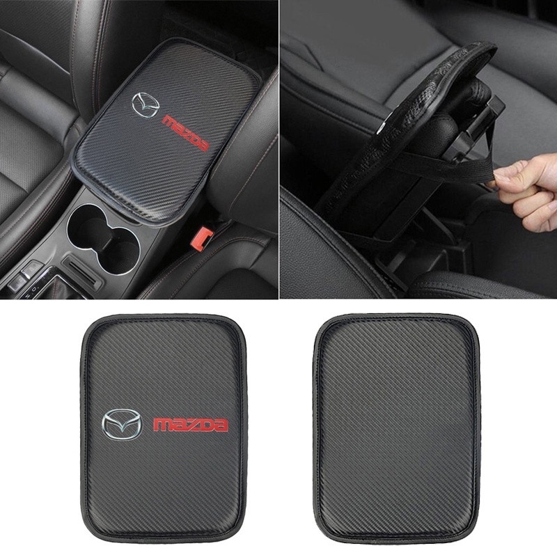 Đệm Sợi Carbon Bảo Vệ Hộp Tỳ Tay Xe Hơi Mazda 2 3 5 6 CX5 CX30 RX8