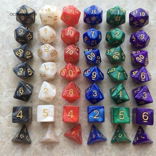7 xúc xắc đa diện chơi Board Game Dungeons Dragons