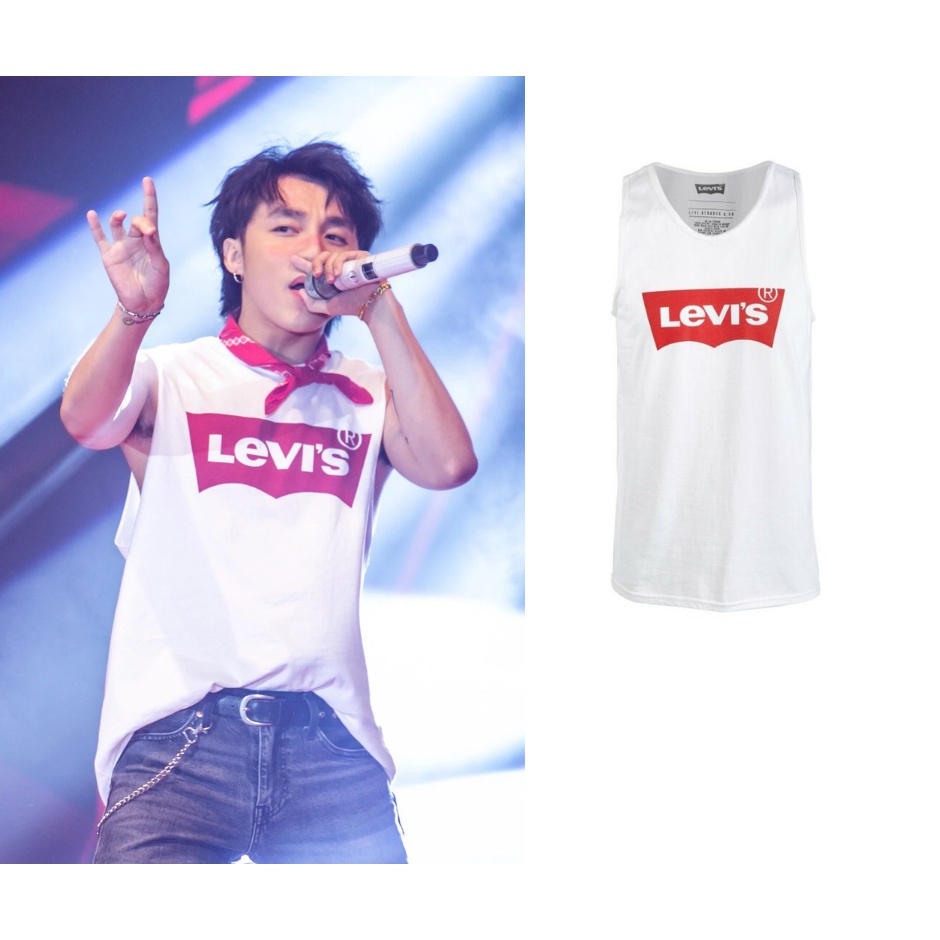 [ FULL TAG ] Áo tanktop Levis trắng Sơn Tùng MTP