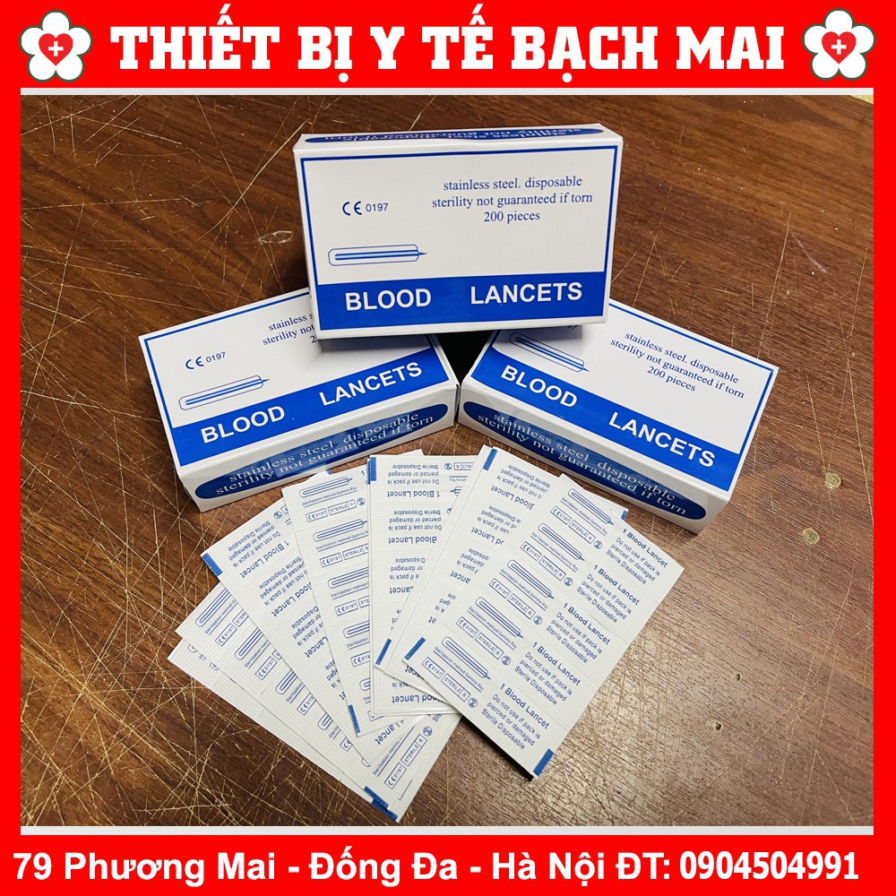 Kim Nặn Mụn Blood Lancet Dùng Cho Spa, Thẩm Mĩ Viện [Hộp 200cai]