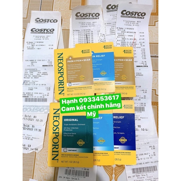 Kem mỡ neosporin của Mỹ 14,2g 28,3g