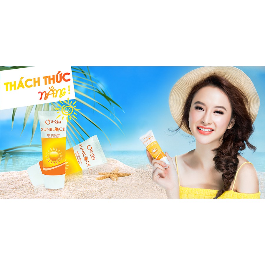 Kem chống nắng sáng da không trôi Mira Olivia Suncream Hàn Quốc 60ml - Hàng chính hãng