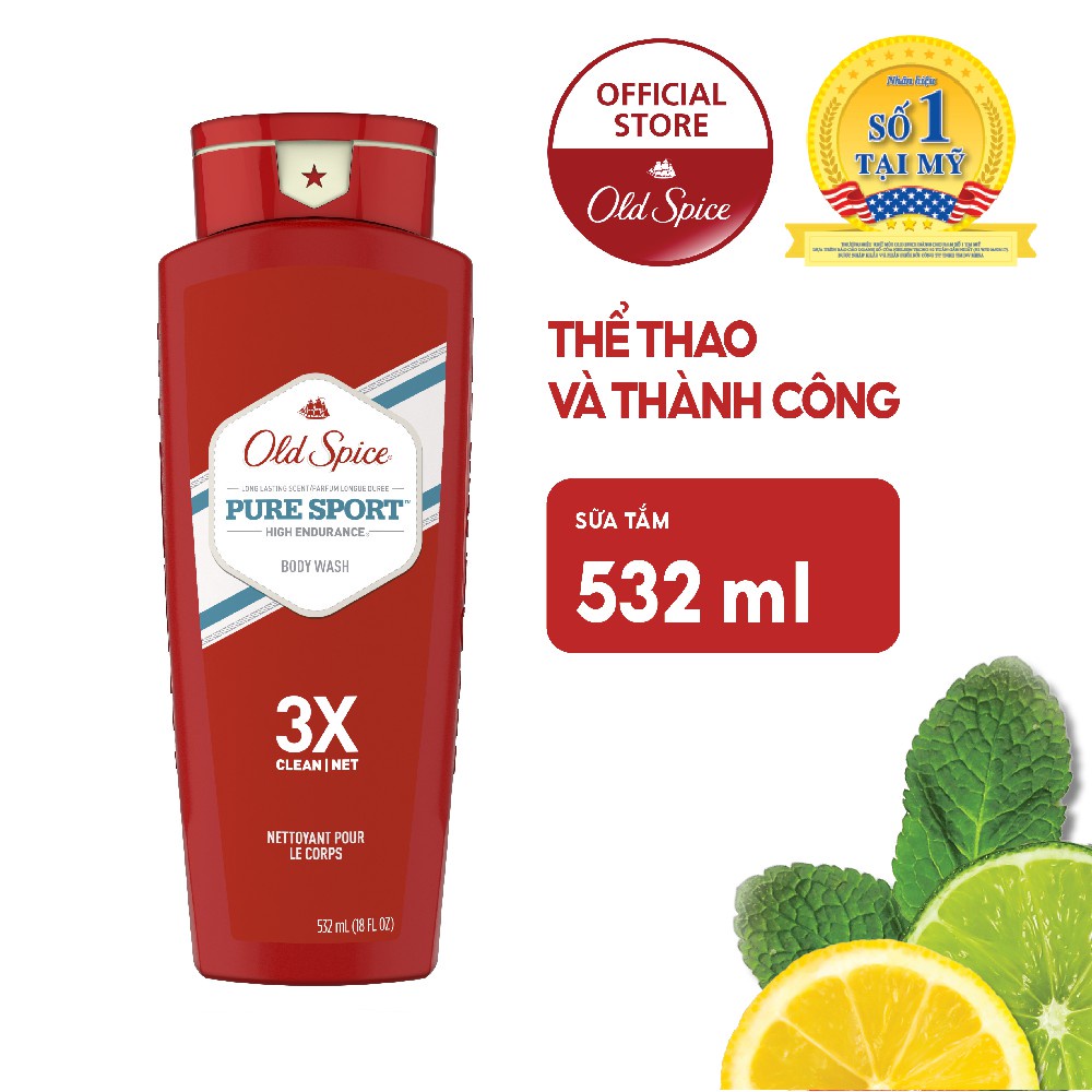 Gel Tắm Gội Old Spice nhiều mùi hương 532ml/chai