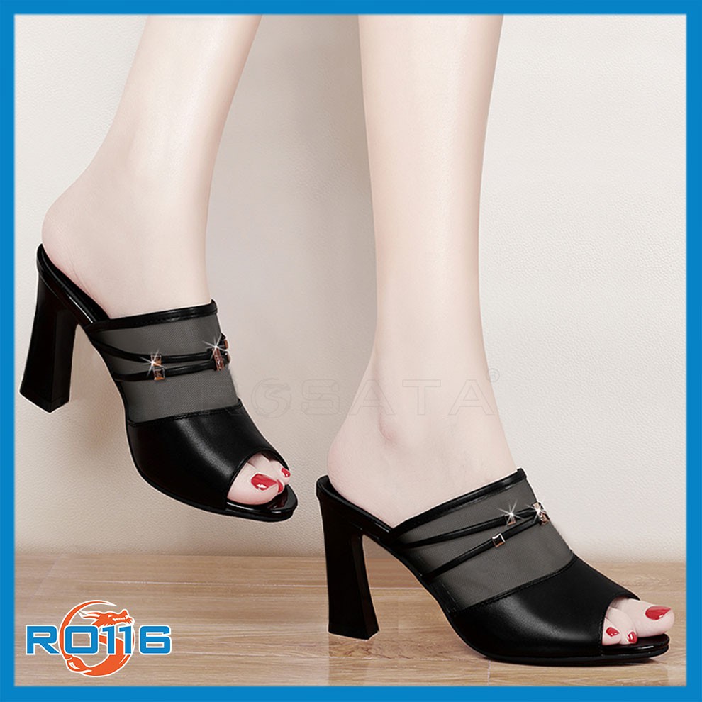 Giày cao gót nữ đẹp Rosata lưới hở mũi RO116